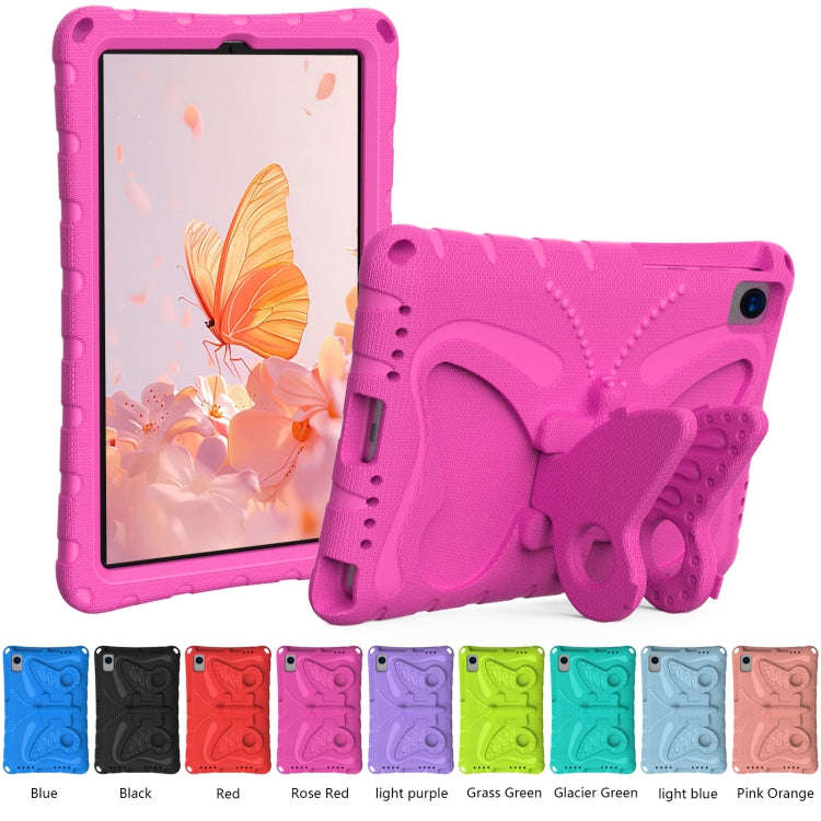For Huawei MatePad 10.4 Butterfly Bracket EVA Shockproof Tablet Case(Rose Red)