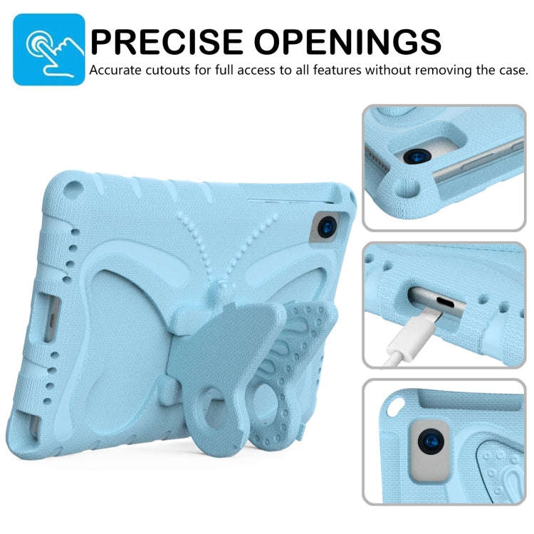 For Huawei MatePad SE 10.4 Butterfly Bracket EVA Shockproof Tablet Case(Light Blue)