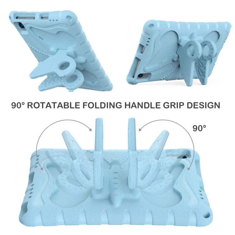 For Huawei MatePad SE 10.4 Butterfly Bracket EVA Shockproof Tablet Case(Light Blue)