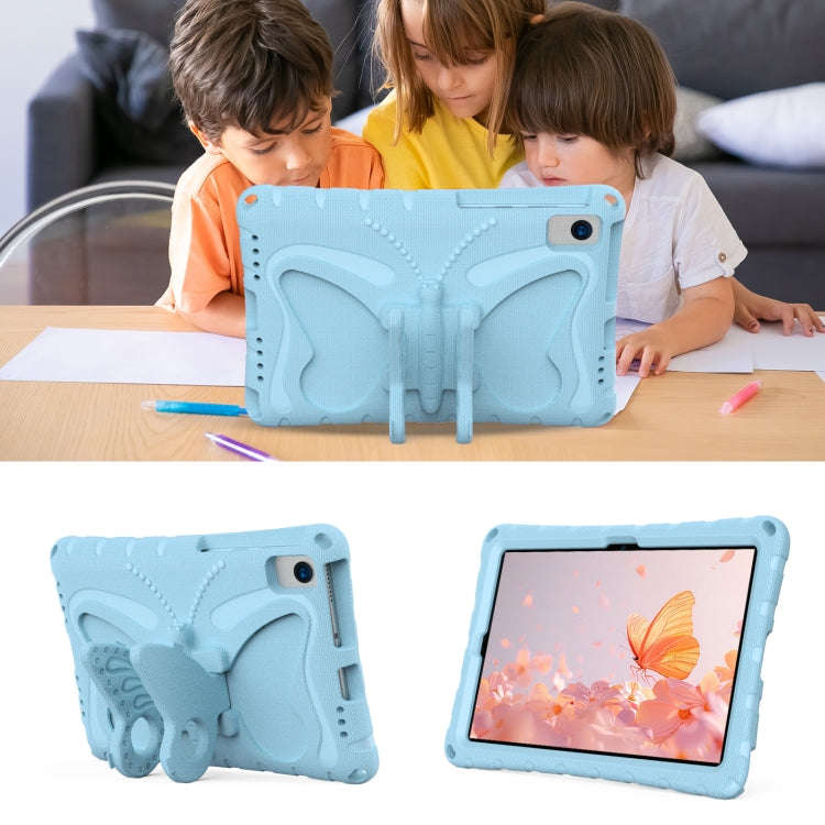 For Huawei MatePad SE 10.4 Butterfly Bracket EVA Shockproof Tablet Case(Light Blue)