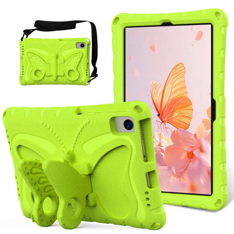 For Huawei MatePad SE 10.4 Butterfly Bracket EVA Shockproof Tablet Case(Grass Green)