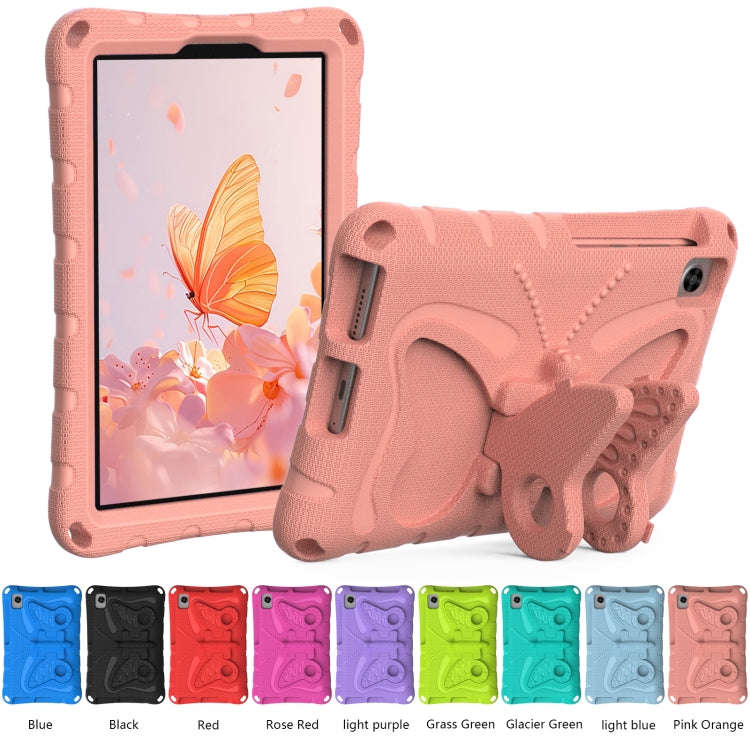 For Huawei MatePad T8 8.0 2020 Butterfly Bracket EVA Shockproof Tablet Case(Pink Orange)