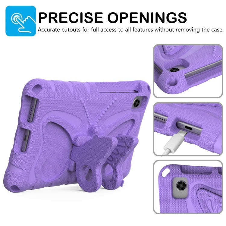 For Huawei MatePad T8 8.0 2020 Butterfly Bracket EVA Shockproof Tablet Case(Light Purple)