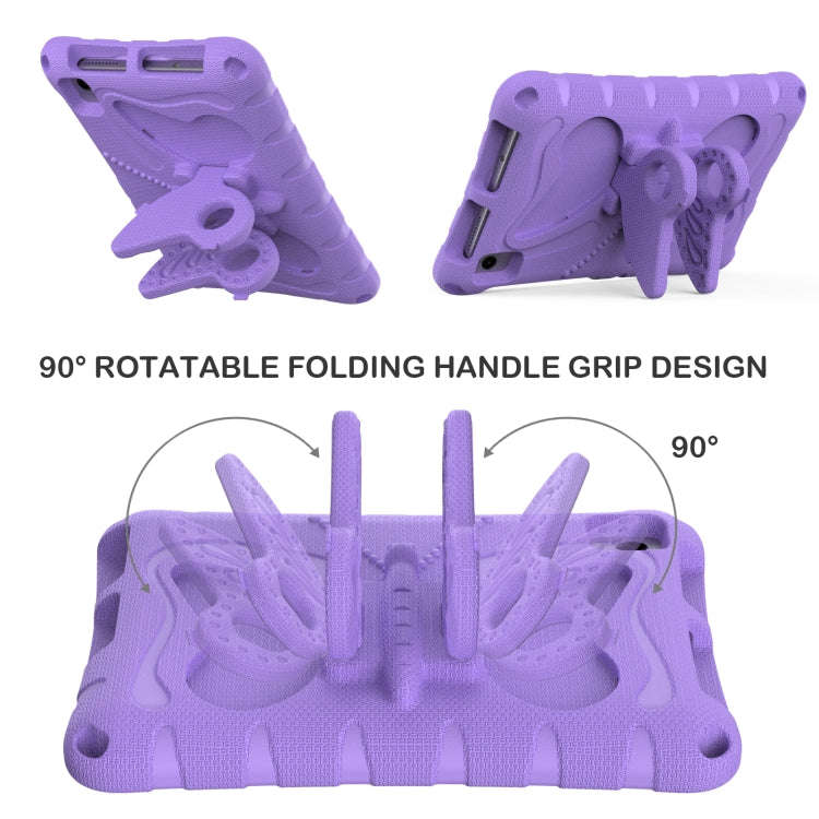 For Huawei MatePad T8 8.0 2020 Butterfly Bracket EVA Shockproof Tablet Case(Light Purple)