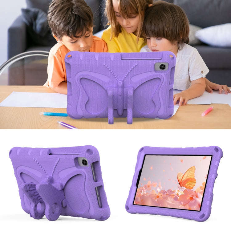 For Huawei MatePad T8 8.0 2020 Butterfly Bracket EVA Shockproof Tablet Case(Light Purple)