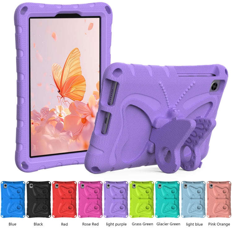 For Huawei MatePad T8 8.0 2020 Butterfly Bracket EVA Shockproof Tablet Case(Light Purple)