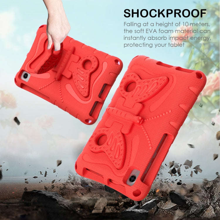 For Huawei MatePad T8 8.0 2020 Butterfly Bracket EVA Shockproof Tablet Case(Red)