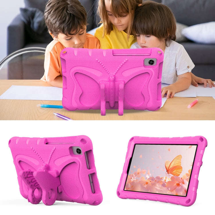 For Huawei MatePad T8 8.0 2020 Butterfly Bracket EVA Shockproof Tablet Case(Rose Red)