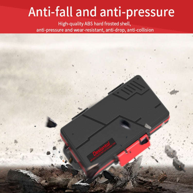 SD / TF / XQD / CF / SIM / TF Memory Card Multi-in-one Waterproof Dust-proof Storage Box(Black Red)