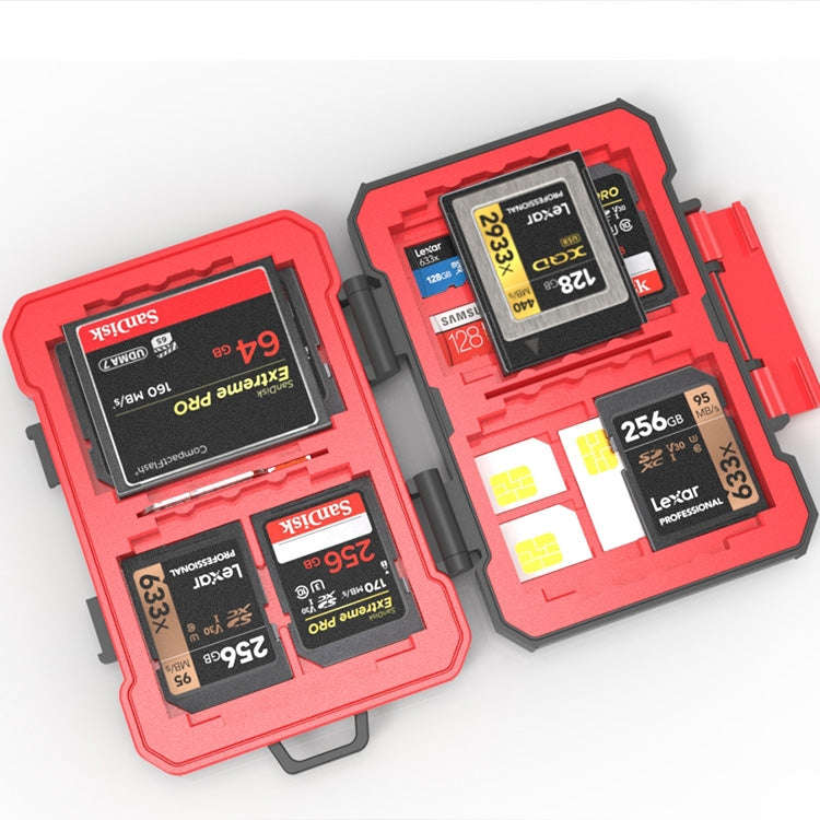 Desiontal SD / TF / XQD / CF / SIM / TF Storage Card Memory Card Organizer Outdoor Portable Water...