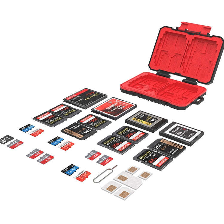 Desiontal SD / TF / XQD / CF / SIM / TF Storage Card Memory Card Organizer Outdoor Portable Water...