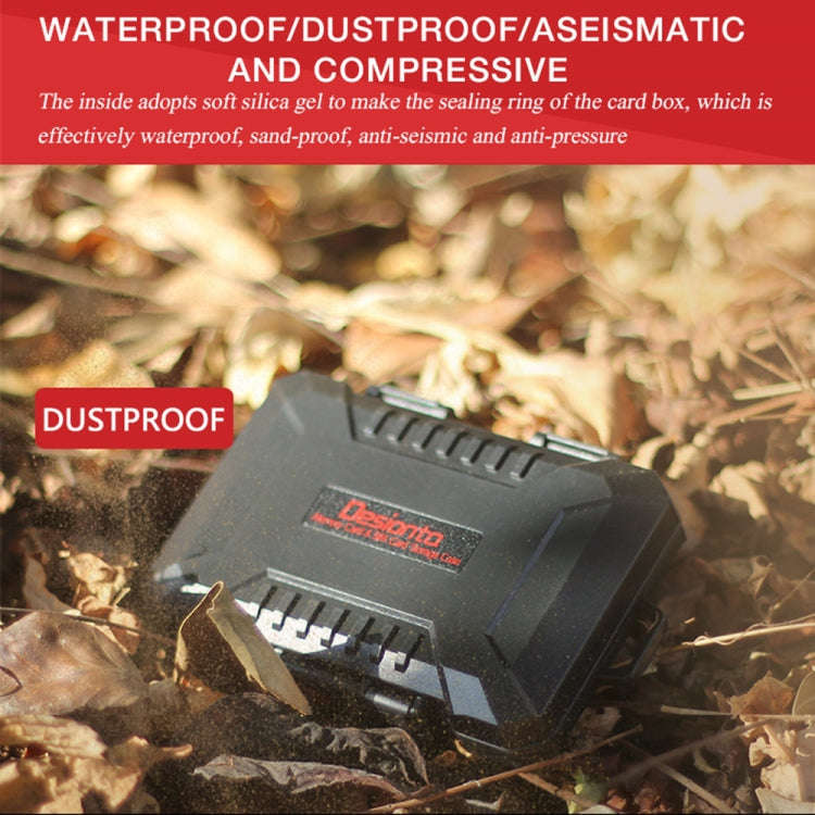Desiontal SD / TF / XQD / CF / SIM / TF Storage Card Memory Card Organizer Outdoor Portable Water...