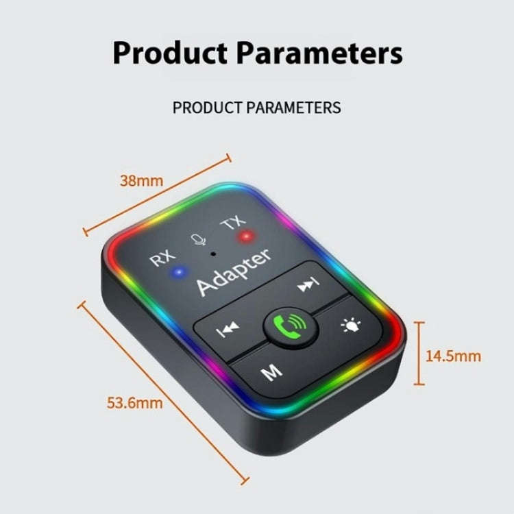 Q9 Support TF Card Playback 2-in-1 Bluetooth 5.3 Wireless Transmitter / Receiver MP3 Player
