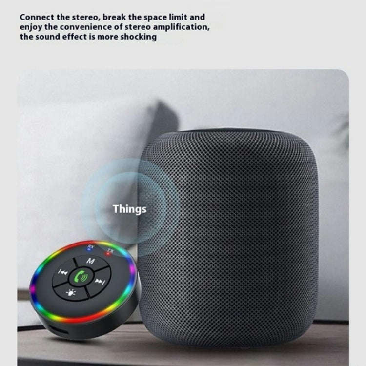 Q10 With Colorful Lamp 2-in-1 Bluetooth 5.3 Wireless Transmitter / Receiver MP3 Player Adapter