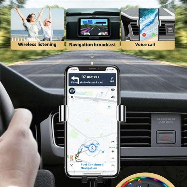 Q10 With Colorful Lamp 2-in-1 Bluetooth 5.3 Wireless Transmitter / Receiver MP3 Player Adapter