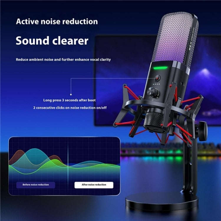 Yanmai X3W Wireless / Wired Dual Mode RGB Gaming Noise Reduction Microphone