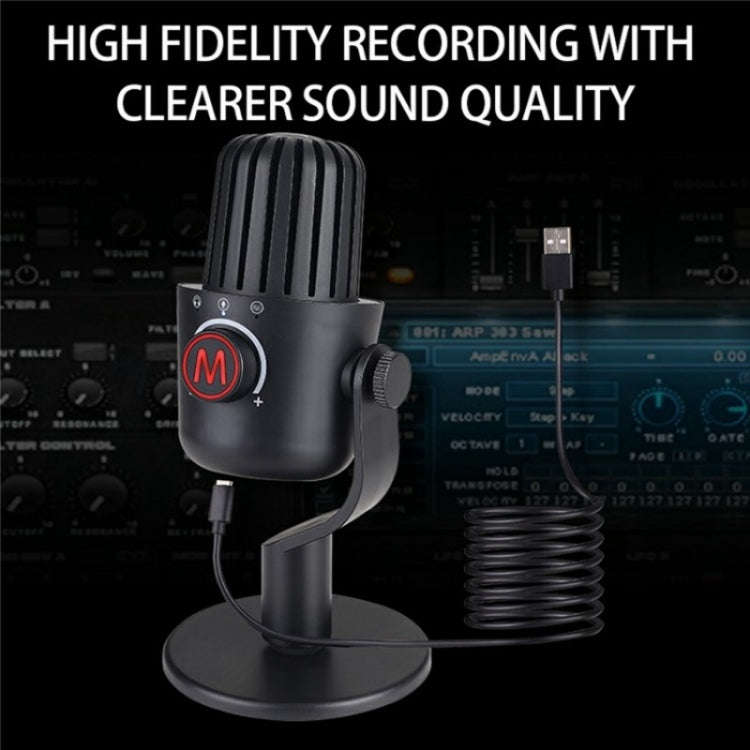 PDO-20 USB Gaming Desktop Microphone Noise Reduction Condenser Microphone(Pink)