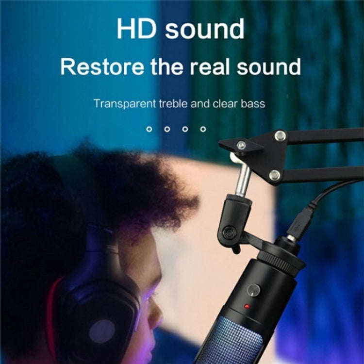 A6 USB Interface Laptop Recording Microphone with RGB Light