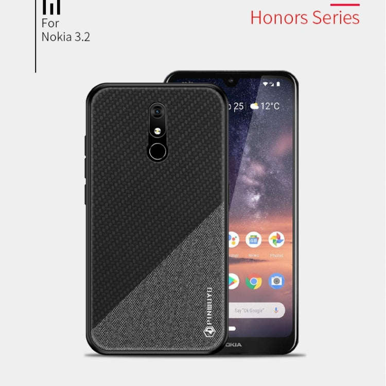 PINWUYO Honors Series Shockproof PC + TPU Protective Case for Nokia 3.2(Blue)