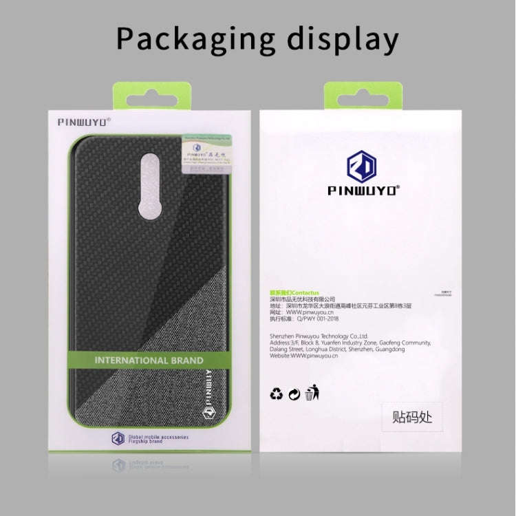 PINWUYO Honors Series Shockproof PC + TPU Protective Case for Nokia 3.2(Blue)