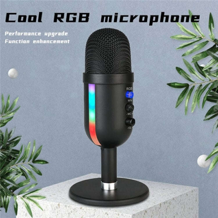 MU2000 Professional Desktop Cardioid Condenser Microphone With RGB Light