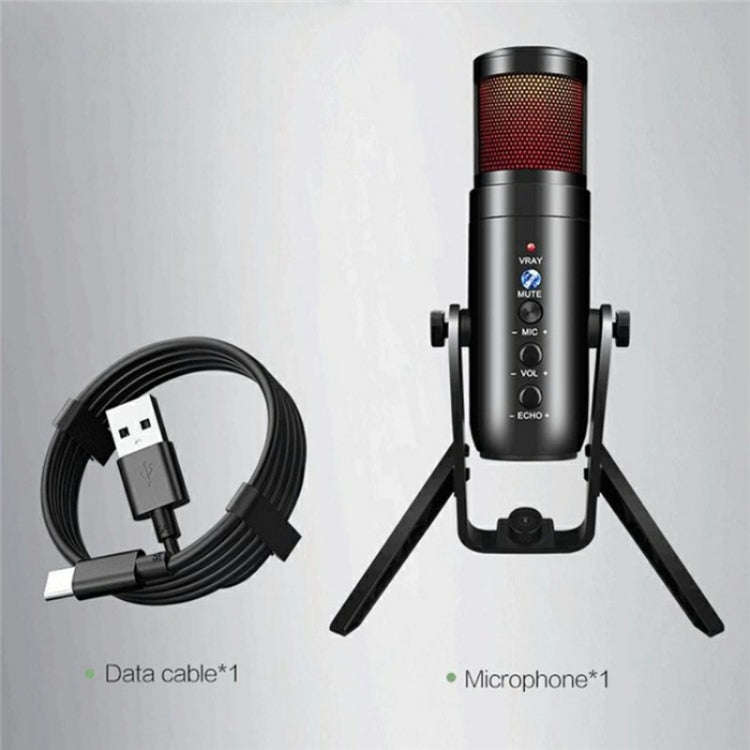 MU900 Max RGB Light E-Sports Gaming Condenser Microphone With Desktop Bracket