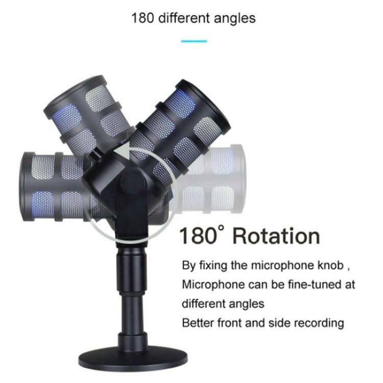 PDO RGB Light Live Streaming Gaming Desktop Noise Reduction Microphone