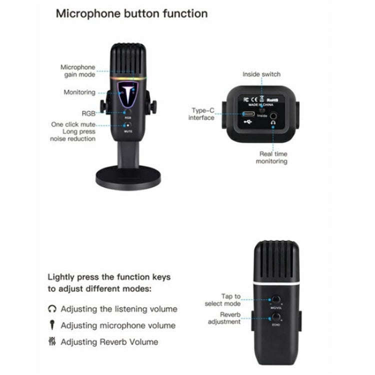 PDO-30 E-Sports Gaming Desktop Condenser Microphone