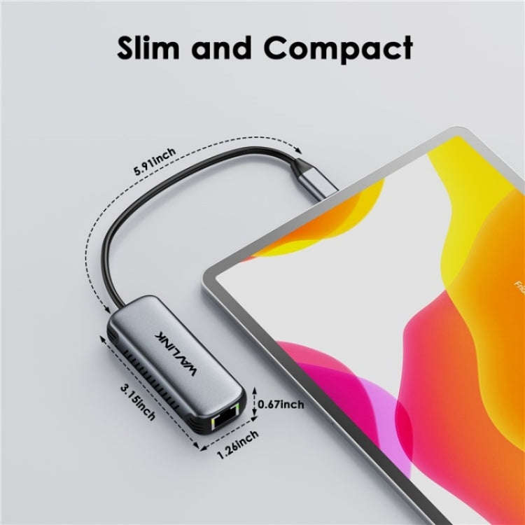 WAVLINK NWU340G 5Gbps Wired Network Converter USB-C to RJ45 Gigabit Ethernet Adapter