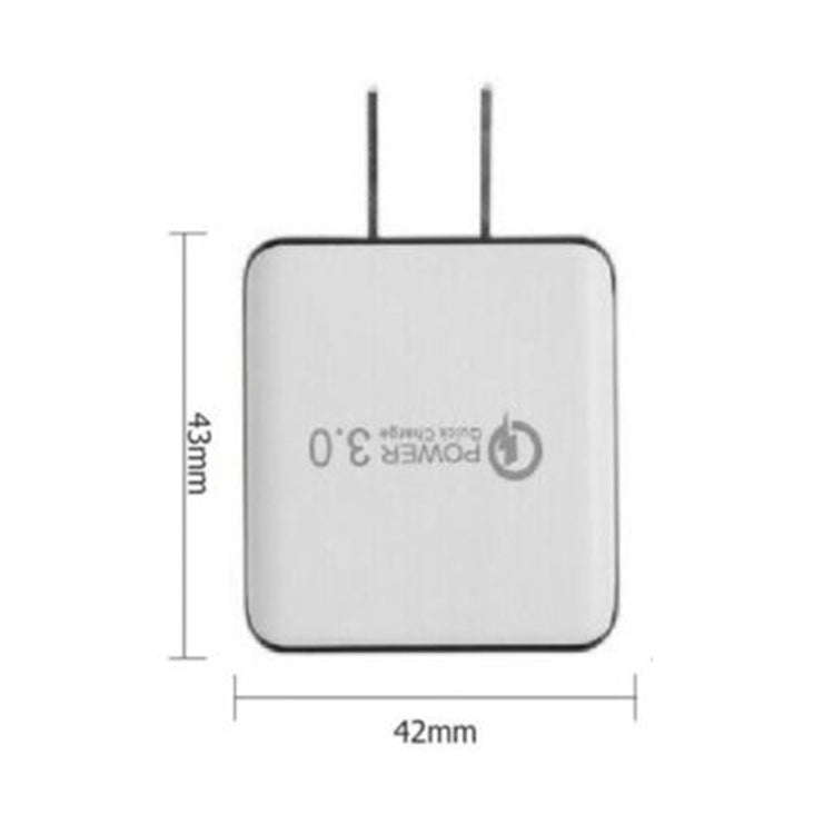 1USB QC 3.0 Wire Drawing Quick Charger US Plug(white)