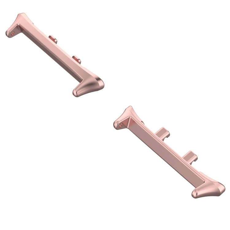 For Honor Watch 5 1 Pair 22mm Stainless Steel Metal Watch Band Connector(Rose Pink)