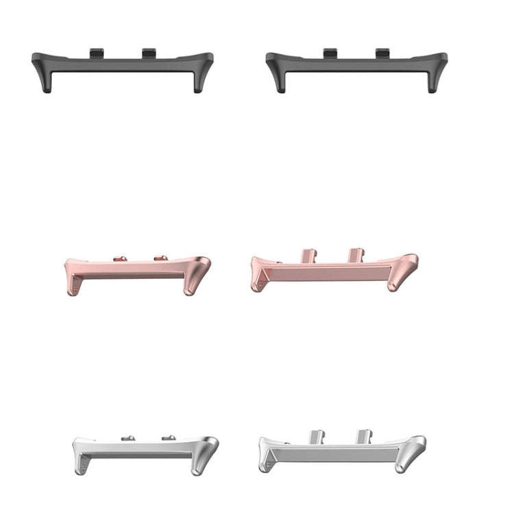 For Honor Watch 5 1 Pair 22mm Stainless Steel Metal Watch Band Connector(Rose Pink)