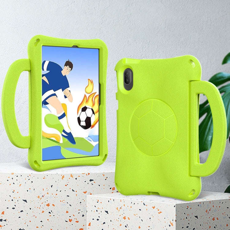 For Huawei MatePad SE 11 2024 Handle Football Shaped EVA Shockproof Tablet Case(Grass Green)