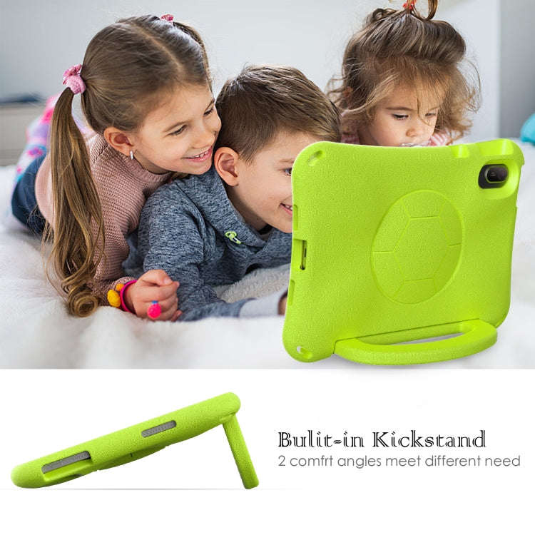 For Huawei MatePad SE 11 2024 Handle Football Shaped EVA Shockproof Tablet Case(Grass Green)