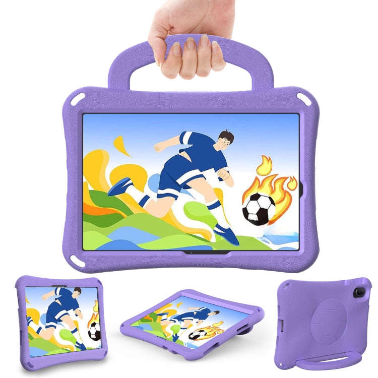 For Huawei MatePad SE 11 2024 Handle Football Shaped EVA Shockproof Tablet Case(Light Purple)