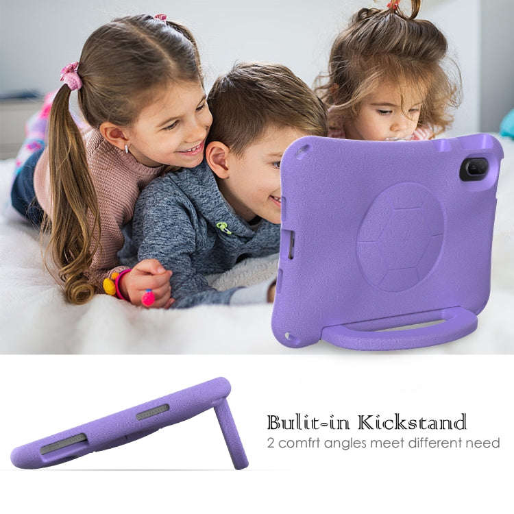 For Huawei MatePad SE 11 2024 Handle Football Shaped EVA Shockproof Tablet Case(Light Purple)