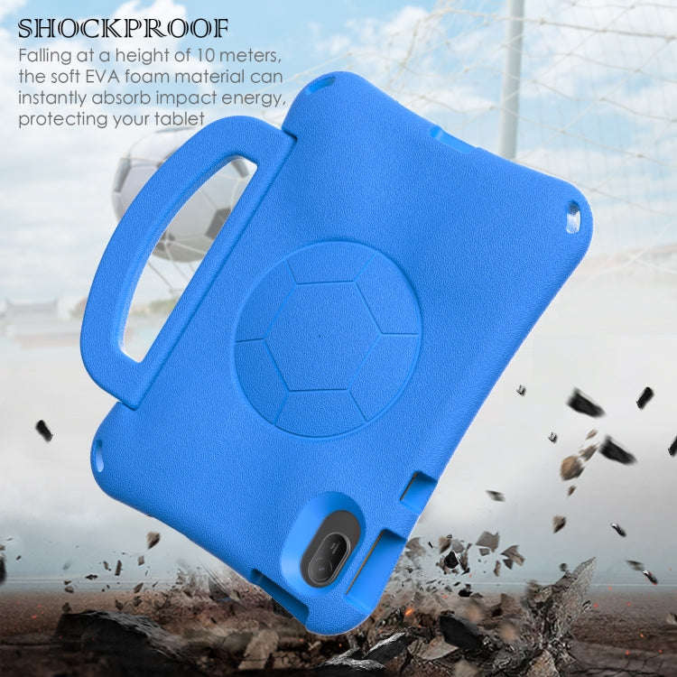 For Huawei MatePad SE 11 2024 Handle Football Shaped EVA Shockproof Tablet Case(Blue)