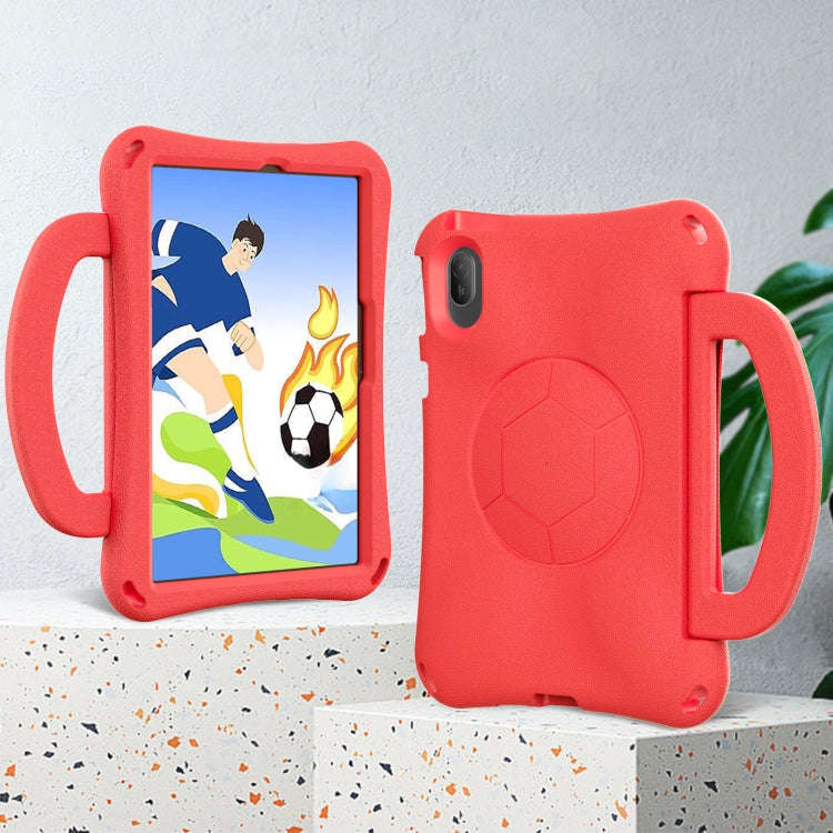 For Huawei MatePad SE 11 2024 Handle Football Shaped EVA Shockproof Tablet Case(Red)