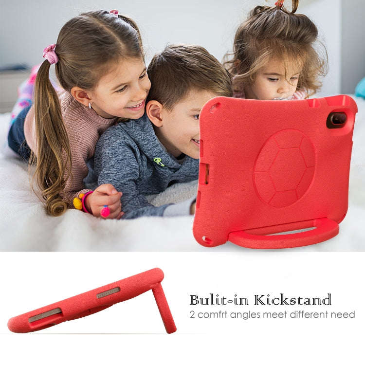 For Huawei MatePad SE 11 2024 Handle Football Shaped EVA Shockproof Tablet Case(Red)