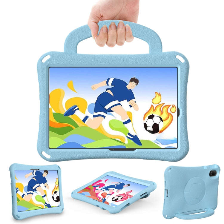 For Huawei MatePad SE 11 2024 Handle Football Shaped EVA Shockproof Tablet Case(Light Blue)