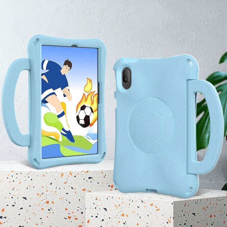 For Huawei MatePad SE 11 2024 Handle Football Shaped EVA Shockproof Tablet Case(Light Blue)
