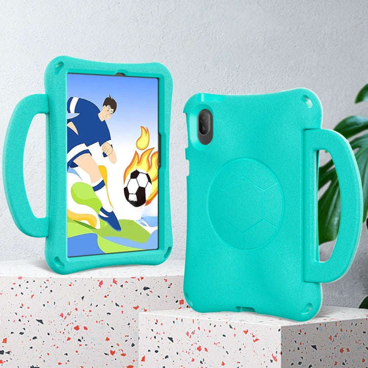For Huawei MatePad SE 11 2024 Handle Football Shaped EVA Shockproof Tablet Case(Mint  Green)