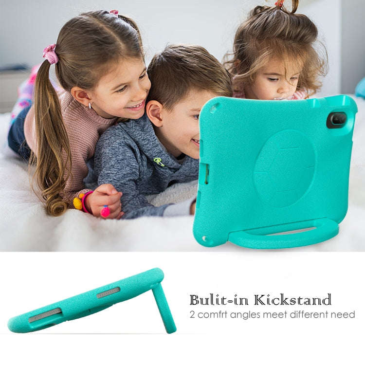 For Huawei MatePad SE 11 2024 Handle Football Shaped EVA Shockproof Tablet Case(Mint  Green)