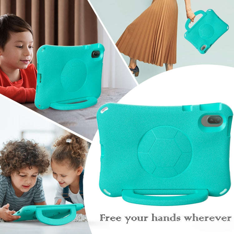 For Huawei MatePad SE 11 2024 Handle Football Shaped EVA Shockproof Tablet Case(Mint  Green)