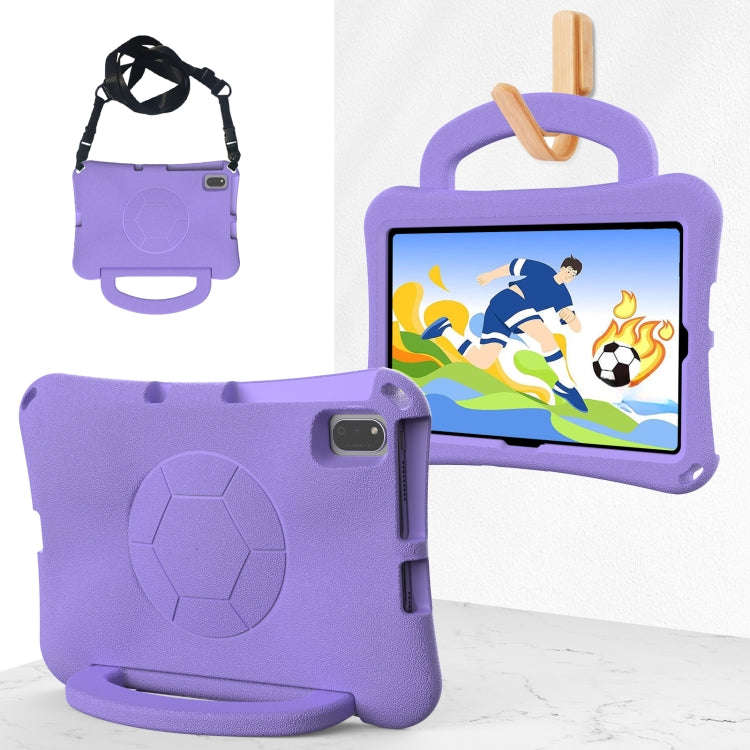 For Huawei MatePad SE 10.4 2022 / 2023 Handle Football Shaped EVA Shockproof Tablet Case(Light Pu...
