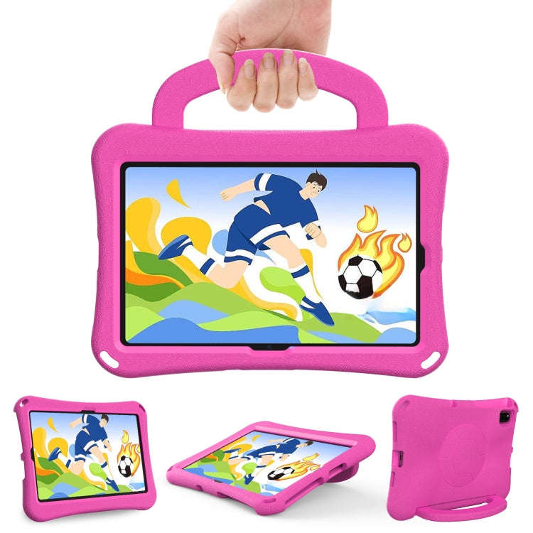 For Huawei MatePad SE 10.4 2022 / 2023 Handle Football Shaped EVA Shockproof Tablet Case(Rose Red)