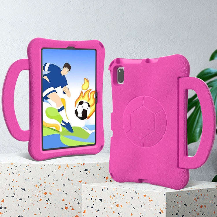 For Huawei MatePad SE 10.4 2022 / 2023 Handle Football Shaped EVA Shockproof Tablet Case(Rose Red)
