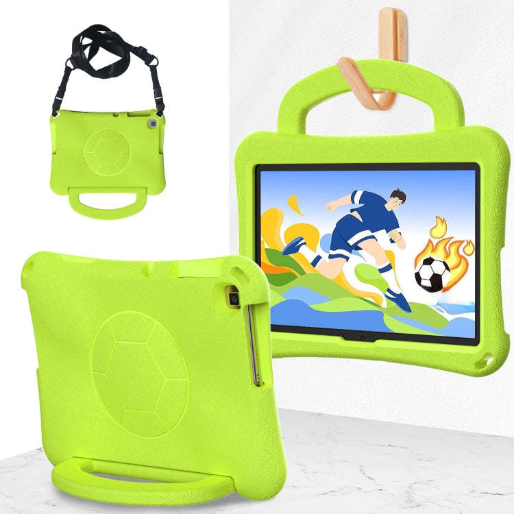 For Huawei MatePad SE 10.1 2022 Handle Football Shaped EVA Shockproof Tablet Case(Grass Green)