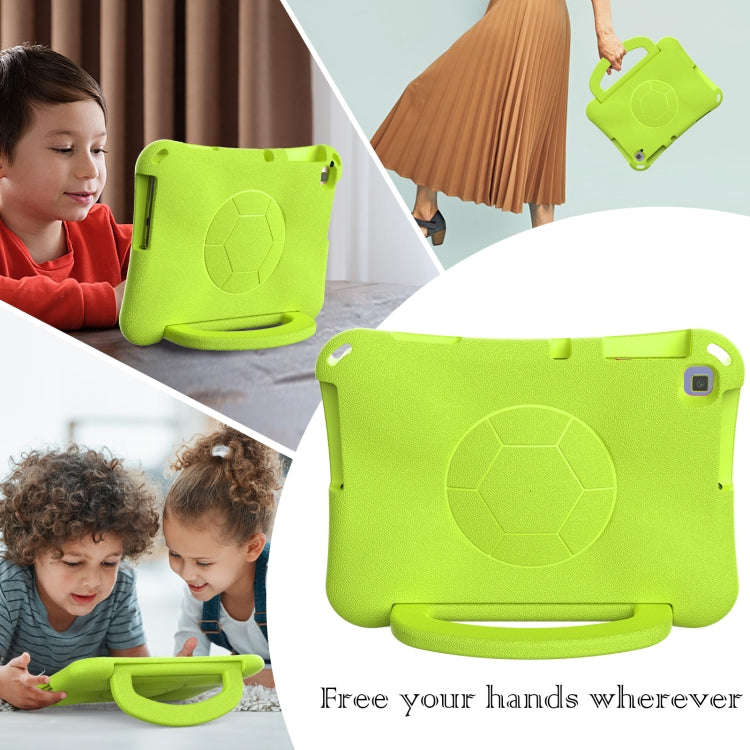 For Huawei MatePad SE 10.1 2022 Handle Football Shaped EVA Shockproof Tablet Case(Grass Green)