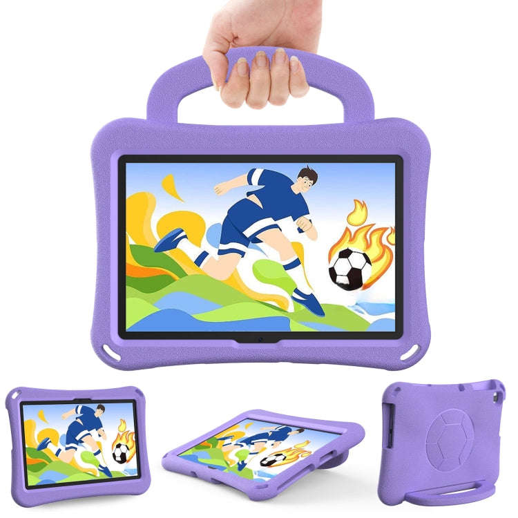 For Huawei MatePad SE 10.1 2022 Handle Football Shaped EVA Shockproof Tablet Case(Light Purple)